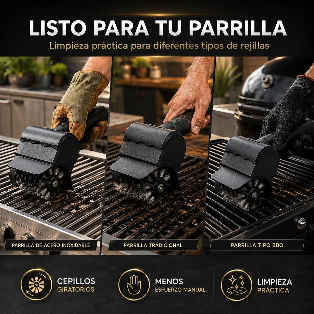 Cepillo Eléctrico LIMPIA PARRILLAS