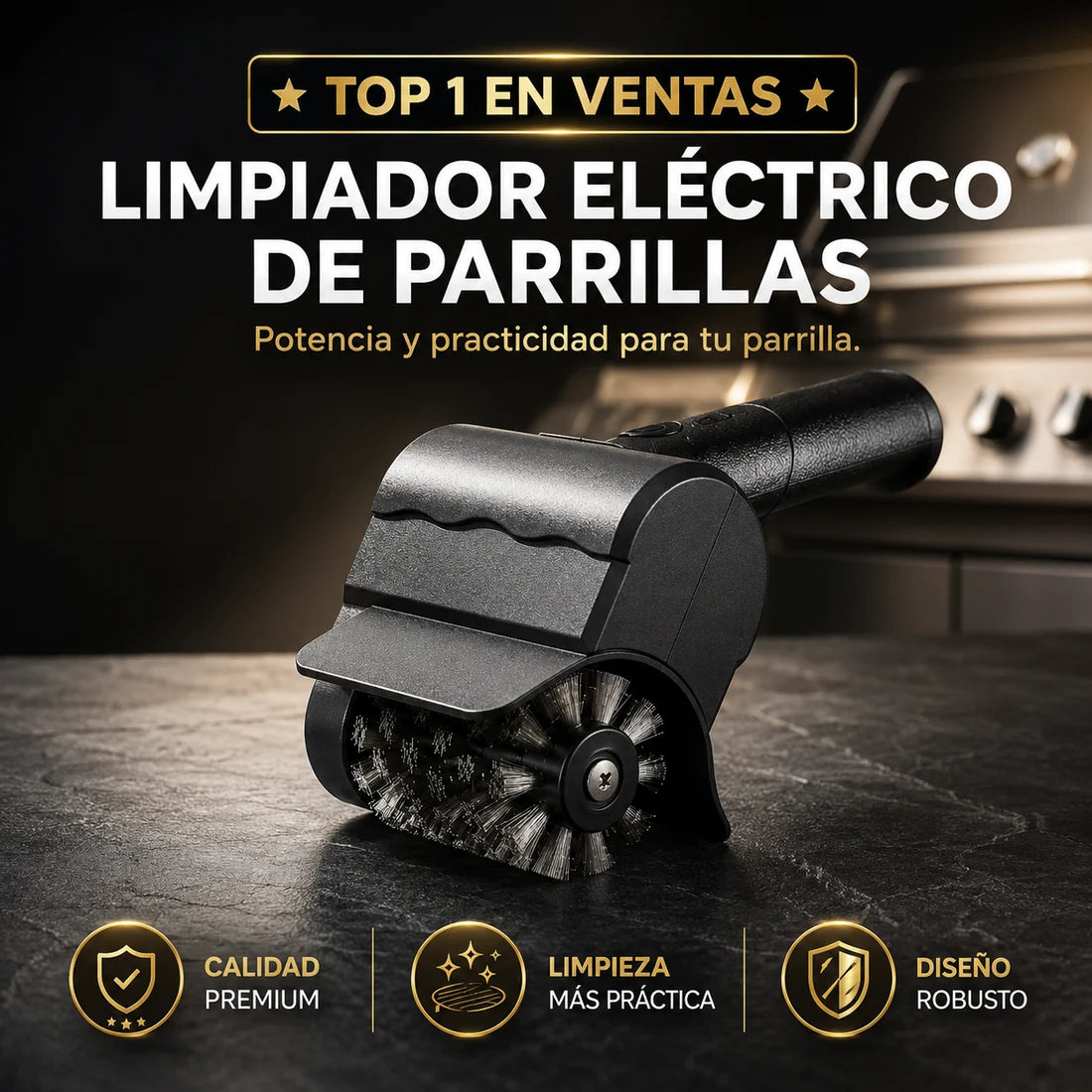 Cepillo Eléctrico LIMPIA PARRILLAS